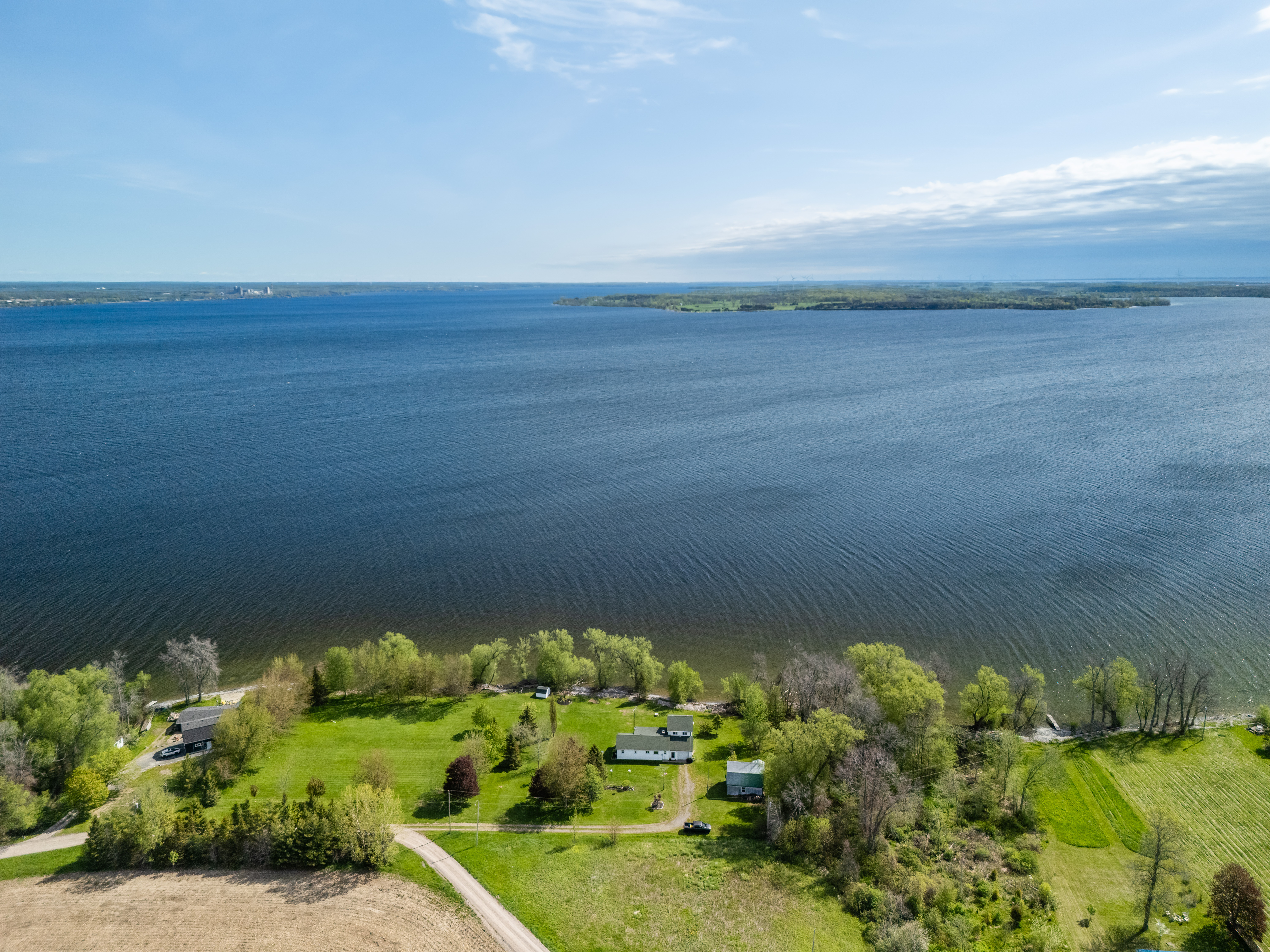Open Lake Ontario water view from the estate